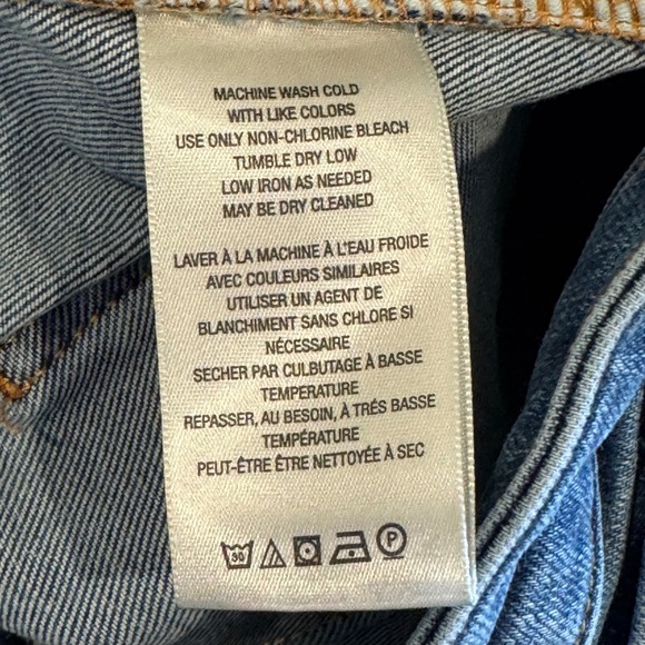 We The Free 33 (34x25) Curvy Blue Medium Wash Denim Raw Hem Women's Jeans - Picture 7 of 9